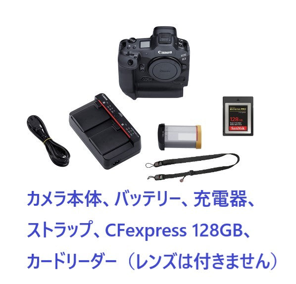 ◆レンタル◆専用商品◆10/25到着-10/26ご返却発送◆Canon EOS R3ボディ/CFexpress128GB/リーダー付+RF24-105mm F2.8 L IS USM Z+スピードライト 600EX II-RT